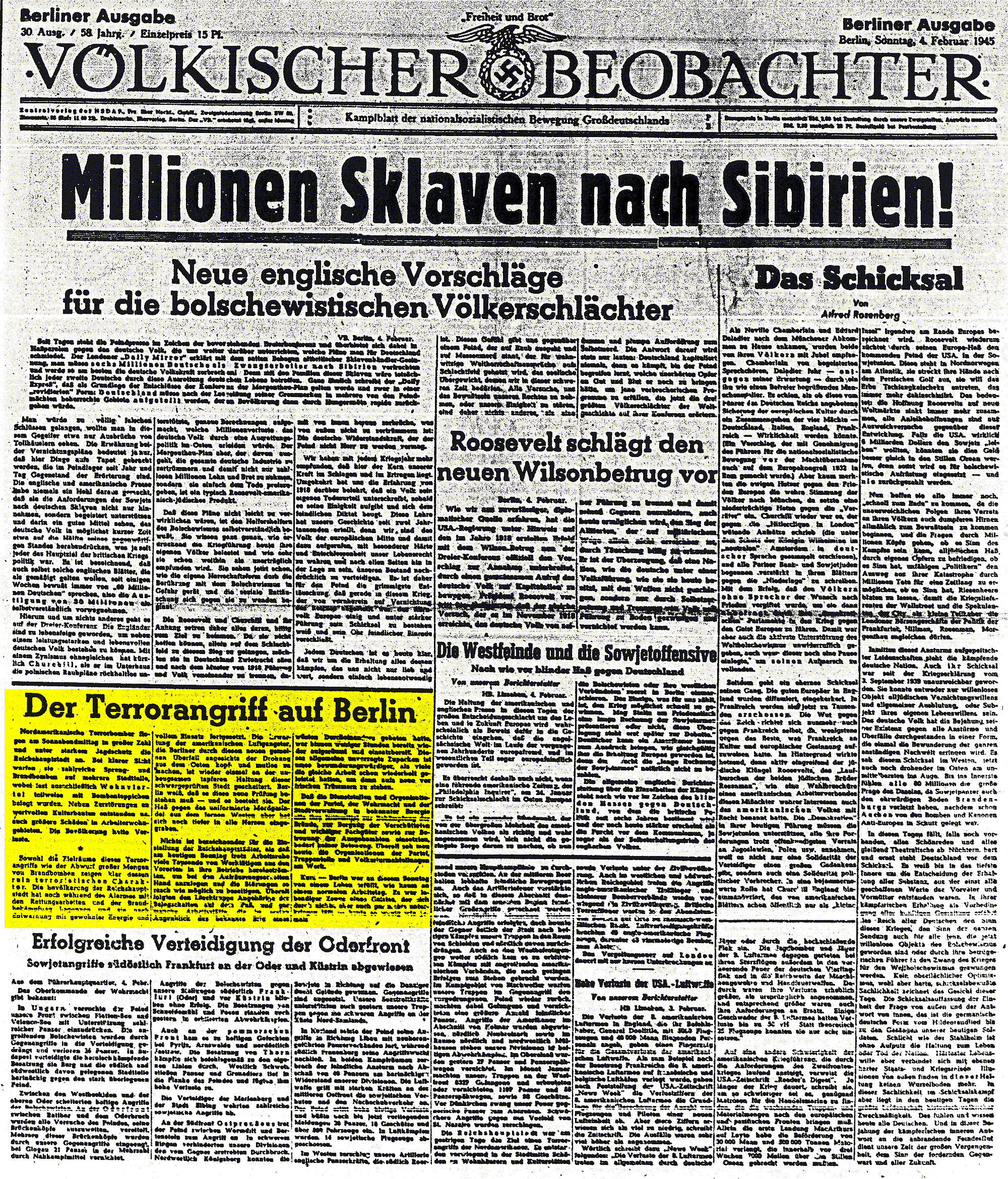 Német újság beszámolója